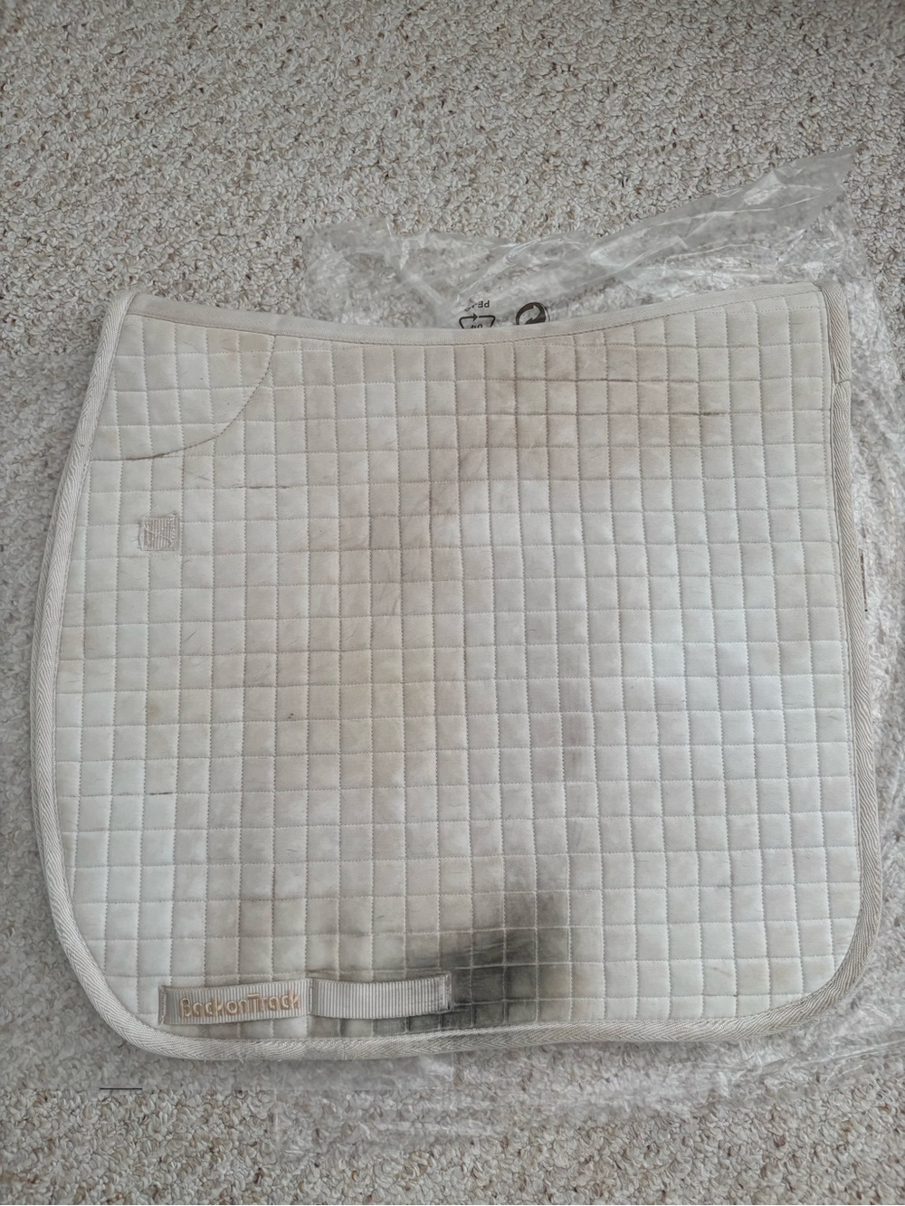 Back on Track Dressage Saddle Pad - White - Picture 3 of 10